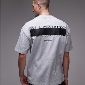 All Saints Men’s Redact Oversized Embroidered Tee